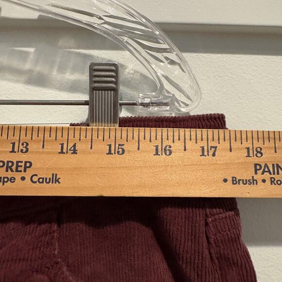 NWT American Eagle Pants Womens 14 Long Tall Burgundy Corduroy Stretch Skinny - Picture 12 of 16